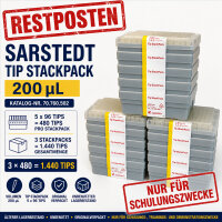 3× SARSTEDT Tip StackPack 200 µL 70.760.502...