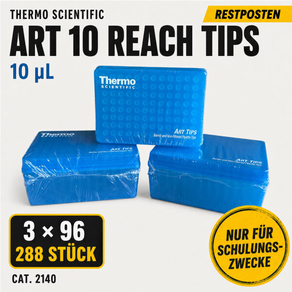 Thermo Scientific ART 10 REACH Pipettenspitzen 10 µL – 3×96 Stück – Schulungsware