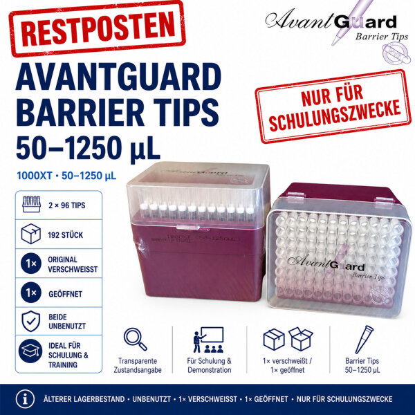 Sorenson AvantGuard 1000XT Barrier Tips 50–1250 µL – 2×96 – Schulungsware