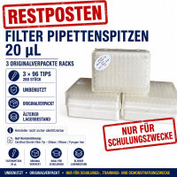 Filter-Pipettenspitzen 20 µL – 3×96...