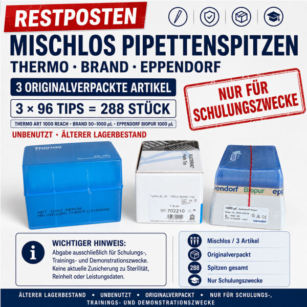 Pipettenspitzen 50-1000 µL 3x96 Thermo BRAND Eppendorf Schulungsware