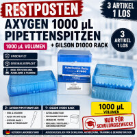 Axygen 1000 µL Pipettenspitzen + Gilson D1000 Rack...