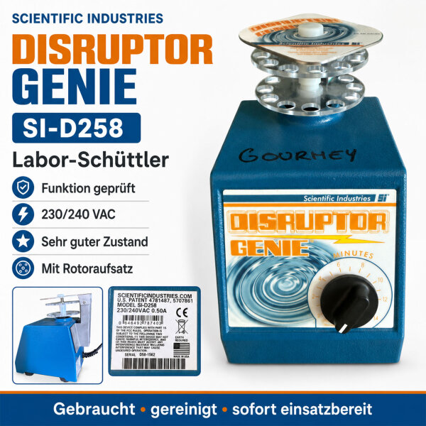Scientific Industries Disruptor Genie SI-D258 Zellaufschluss Homogenisator geprüft