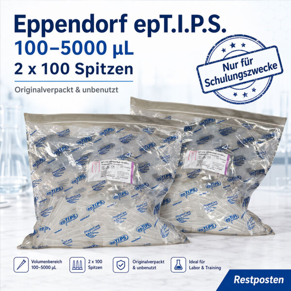 Eppendorf epT.I.P.S. 100-5000 µl 2x100 Pipettenspitzen Bulk Schulung