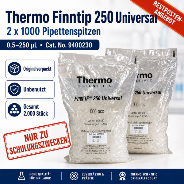 Thermo Finntip 250 Universal 0.5-250 µL 2x1000 Pipette Tips Training