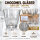 6x Chocomel Glass 200ml Embossed Tumbler Drinking Glass Set New