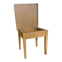 Wood Side Table with Storage 47x47x46cm Antique Yellow New