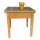 Wood Side Table with Storage 47x47x46cm Antique Yellow New