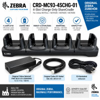 Zebra CRD-MC93-4SCHG-01 4-Slot Charge Cradle inkl. Netzteil & Kabel