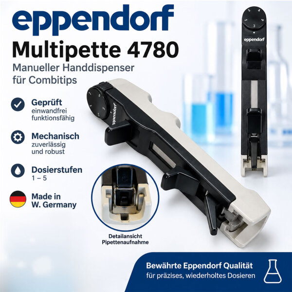 Eppendorf Multipette 4780 Manual Dispenser Pipette – Tested – Working