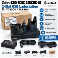 Zebra CRD-TC8X-2SUCHG-01 2-Slot USB Ladestation...