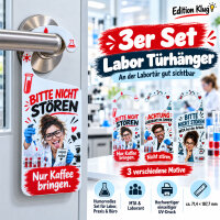 Edition Klug Set of 3 Laboratory Door Hangers MTA Lab...