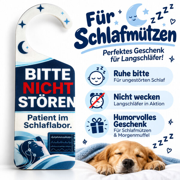 Sleep Lab Door Hanger Do Not Disturb Patient Sleeping PLA Sign 20 cm