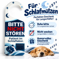 Sleep Lab Door Hanger Do Not Disturb Patient Sleeping PLA...