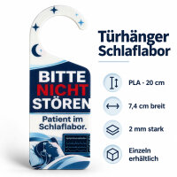 Sleep Lab Door Hanger Do Not Disturb Patient Sleeping PLA Sign 20 cm