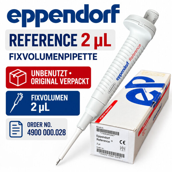 Eppendorf Reference 2 µL Fixvolumenpipette – unbenutzt original verpackt – 4900 000.028
