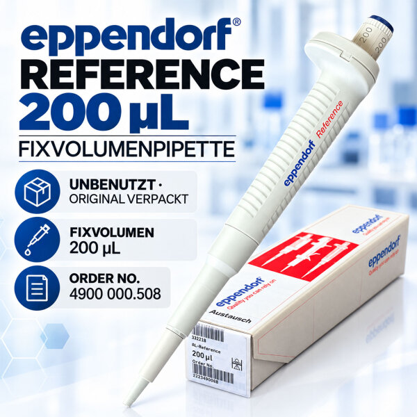 Eppendorf Reference 200 µL Fixvolumenpipette – unbenutzt original verpackt – 4900 000.508