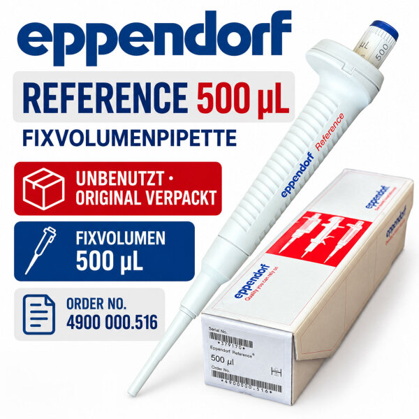 Eppendorf Reference 500µL Fixed Volume Pipette Unused Box 4900000516