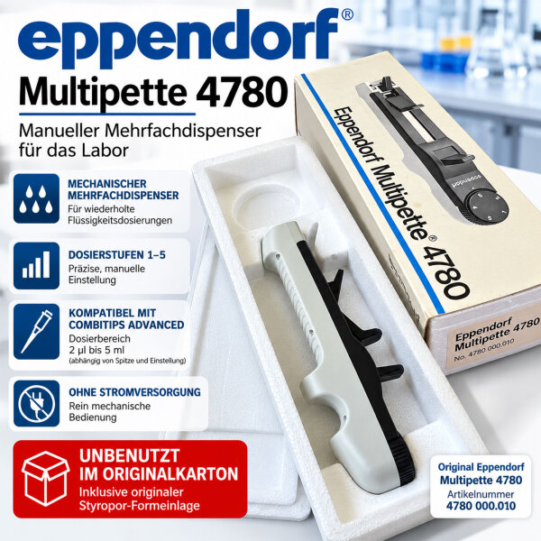 Eppendorf Multipette 4780 – Manueller Handdispenser – unbenutzt im Originalkarton