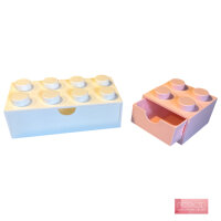 BrickStyle Desktop Organizer mit Schubladen | stapelbar | Büro & Homeoffice Klemmstein