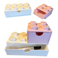 BrickStyle Desktop Organizer mit Schubladen | stapelbar | Büro & Homeoffice Klemmstein