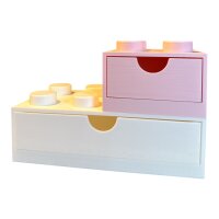 BrickStyle Desktop Organizer mit Schubladen | stapelbar | Büro & Homeoffice Klemmstein