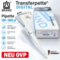BRAND Transferpette Digital Pipette 100–1000 µL – REF 704180 – New in Original Box