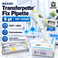 BRAND Transferpette Fixed Volume Pipette 5 µL – REF 704106 – New in Original Box