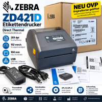 Zebra ZD421D Etikettendrucker 203 dpi Thermodirekt LAN...